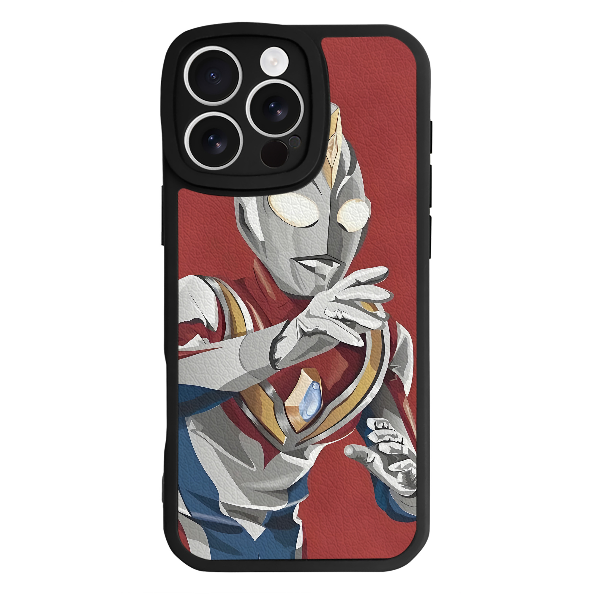 （画像用） ウルトラマン Ultraman 【iPhone 16シリーズ対応】シリコンスマホケース（レザー調） 材質：シリコン